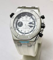 Audemars Piguet Diver Chronograph White Rubber Strap Watch - Image 2