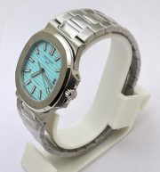 Patek Philippe Nautilus Tiffany & Co Swiss ETA Caliber 26-330 Valjoux Movement Automatic Watch - Image 3