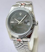 Rolex Date-Just Roman Mark Grey Steel Swiss Automatic Watch - Image 2
