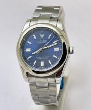 Rolex Oyster Perpetual BLUE Steel Swiss Automatic Watch - Image 2