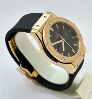 Hublot Vendom Classic Rose Gold Black Rubber Strap Swiss Automatic Watch - Image 4