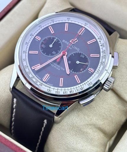 Breitling Premier B01 Chronograph 42 Leather Strap Watch