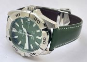 Tag Heuer Aquaracer Calibre 5 Green Leather Strap Swiss Automatic Watch - Image 5