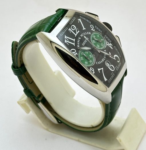 Franck Muller Casablanca Chronograph Green Leather Strap Watch - Image 4