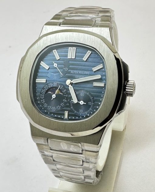 Patek Philippe Nautilus Moon Phase Power Resrve Steel Swiss Automatic Watch - Image 2