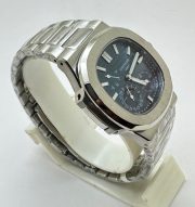 Patek Philippe Nautilus Moon Phase Power Resrve Steel Swiss Automatic Watch - Image 4