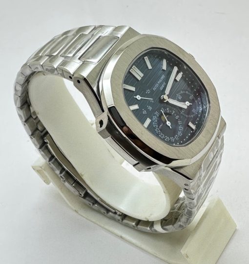 Patek Philippe Nautilus Moon Phase Power Resrve Steel Swiss Automatic Watch - Image 4