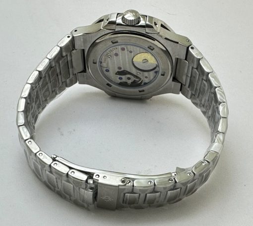 Patek Philippe Nautilus Moon Phase Power Resrve Steel Swiss Automatic Watch - Image 6