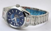OMEGA SEAMASTER AQUA TERA WORLD TIME BLUE STEEL SWISS AUTOMATIC WATCH - Image 5