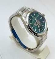 OMEGA SEAMASTER AQUA TERA WORLD TIME GREEN STEEL SWISS AUTOMATIC WATCH - Image 4