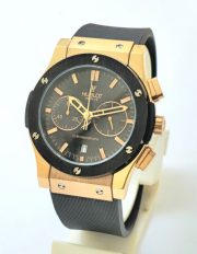 Hublot Classic Fusion Chronograph Rose Gold Black Rubber Strap Watch - Image 2