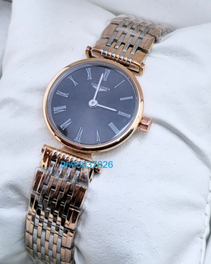 Longines Elegance La Grande Black Dual Tone Ladies Watch