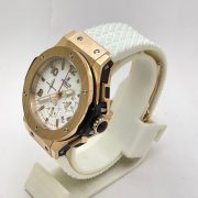 Hublot Big Bang Rose Gold White Rubber Strap Watch - Image 3