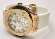 Hublot Big Bang Rose Gold White Rubber Strap Watch - Image 5