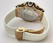 Hublot Big Bang Rose Gold White Rubber Strap Watch - Image 6