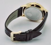 Movado Ultra Slim Green Dial Leather Strap Watch - Image 6