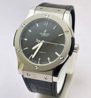 Hublot Vendom Classic Steel Black Leather Strap Swiss Automatic Watch - Image 2