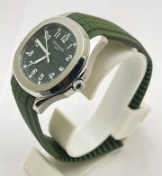 Patek Philippe Aquanaut Green Rubber Strap Swiss Automatic Watch - Image 3