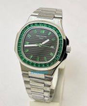 Patek Philippe Nautilus Green Emerald Swiss Automatic Watch - Image 3