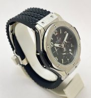 Hublot Big Bang Steel Black Rubber Strap Watch - Image 4
