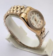 Rolex Datejust Diamond Bezel White Rose Gold Swiss Automatic Ladies Watch - Image 4