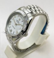 Rolex Day-Date Steel Roman Marking White Swiss Automatic Watch - Image 4