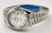 Rolex Day-Date Steel Roman Marking White Swiss Automatic Watch - Image 6