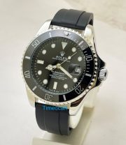 Rolex Submariner Black Rubber Strap Swiss Automatic Watch - Image 2