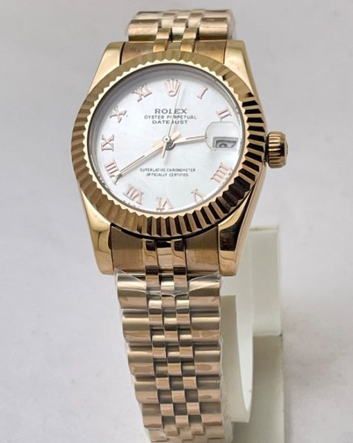 Rolex Datejust Roman Marker Rose Gold Swiss Automatic Ladies Watch - Image 2