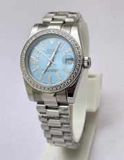 Rolex Datejust Diamond Bezel Ice Blue Swiss Automatic Ladies Watch - Image 2