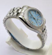 Rolex Datejust Diamond Bezel Ice Blue Swiss Automatic Ladies Watch - Image 4