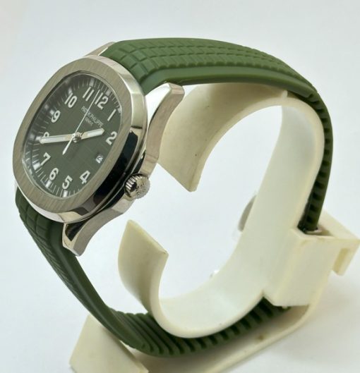 Patek Philippe Aquanaut Green Rubber Strap Watch - Image 3