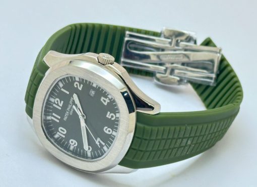 Patek Philippe Aquanaut Green Rubber Strap Watch - Image 5