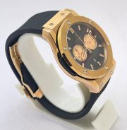 Hublot Classic Fusion Chronograph 2 Rose Gold Black Rubber Strap Watch - Image 4