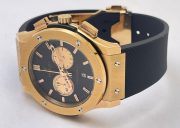 Hublot Classic Fusion Chronograph 2 Rose Gold Black Rubber Strap Watch - Image 5