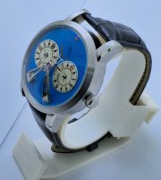 Patek Philippe Bridge Power Reserve Dual Time Ice Blue Swiss ETA Valjoux Automatic Watch - Image 3