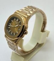 Patek Philippe Nautilus Brown Rose Gold Swiss Automatic Watch - Image 3