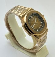 Patek Philippe Nautilus Brown Rose Gold Swiss Automatic Watch - Image 4