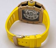 Richard Mille RM11 Rose Gold Yellow Rubber Strap Swiss Automatic Watch - Image 6