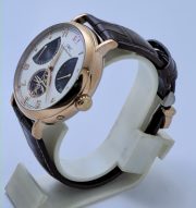 I W C Schaffhausen Portofino DAY-DATE Tourbillon 2 Rose Gold Leather Strap Swiss Automatic Watch - Image 3