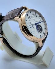 I W C Schaffhausen Portofino DAY-DATE Tourbillon Rose Gold Leather Strap Swiss Automatic Watch - Image 4