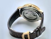 I W C Schaffhausen Portofino DAY-DATE Tourbillon Rose Gold Leather Strap Swiss Automatic Watch - Image 6