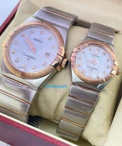 Omega Constellation Double Eagle Diamond Mark Couple Watch