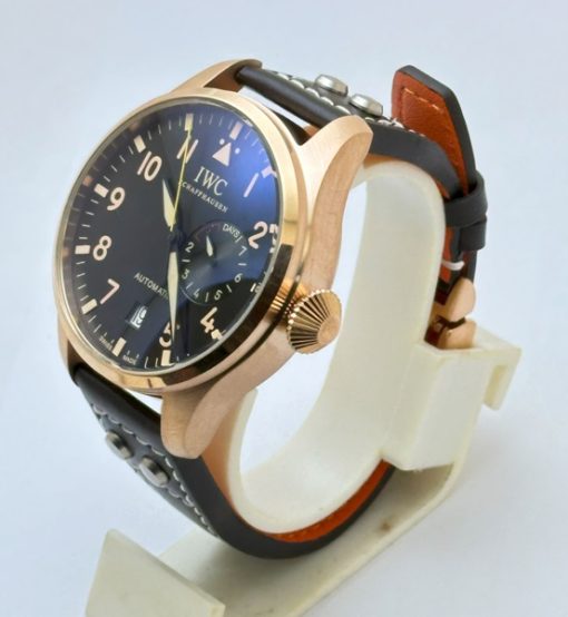 I W C Big Pilot Le Petit Prince Rose Gold Leather Strap Swiss Automatic Watch - Image 3