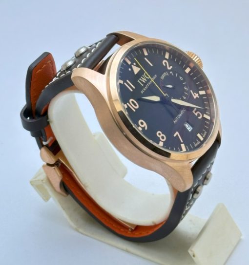 I W C Big Pilot Le Petit Prince Rose Gold Leather Strap Swiss Automatic Watch - Image 4