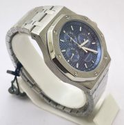 Audemars Piguet Royal Oak Perpetual Calendar Blue Swiss Automatic Watch - Image 4