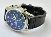 I W C Pilot Chronograph Day-Date Black Rubber Strap Watch - Image 5