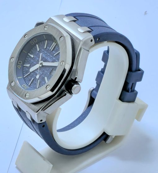 Audemars Piguet Diver Blue Rubber Strap Swiss Automatic Watch - Image 3