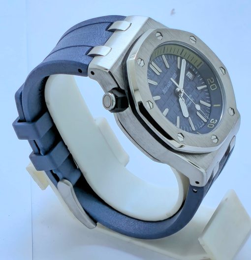 Audemars Piguet Diver Blue Rubber Strap Swiss Automatic Watch - Image 4