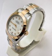 Rolex Date Just Diamond Mark Mother Of Pearl White 2 Swiss Automatic Watch - Image 4